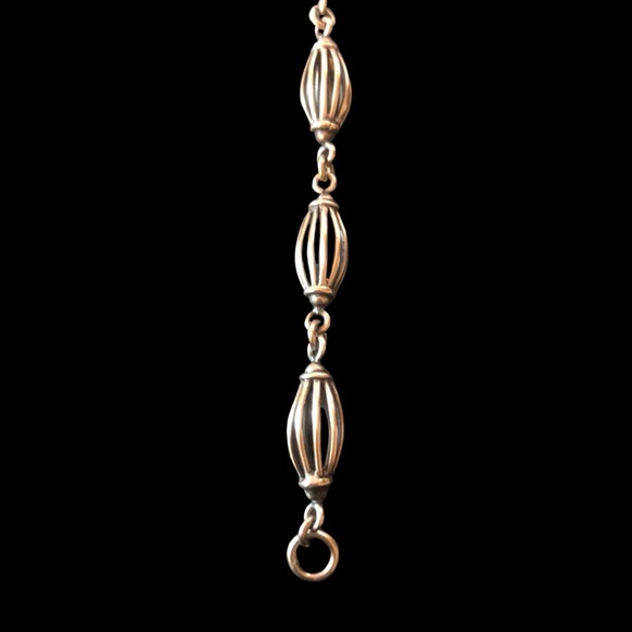 - SOLD - JANE DIAZ 10k Rose Gold Pod Chain Bracelet - Picture 3 of 5